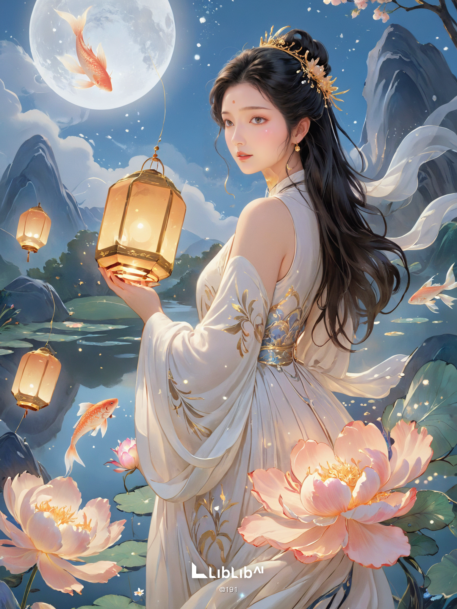 AI绘画-F.1 国画| 千里江山图-191-AI绘图-LiblibAI