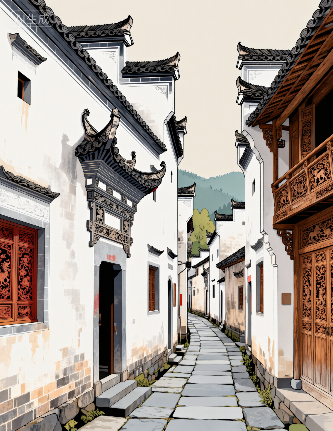 Chinese-style illustrations | Alleyway Collection V1.04