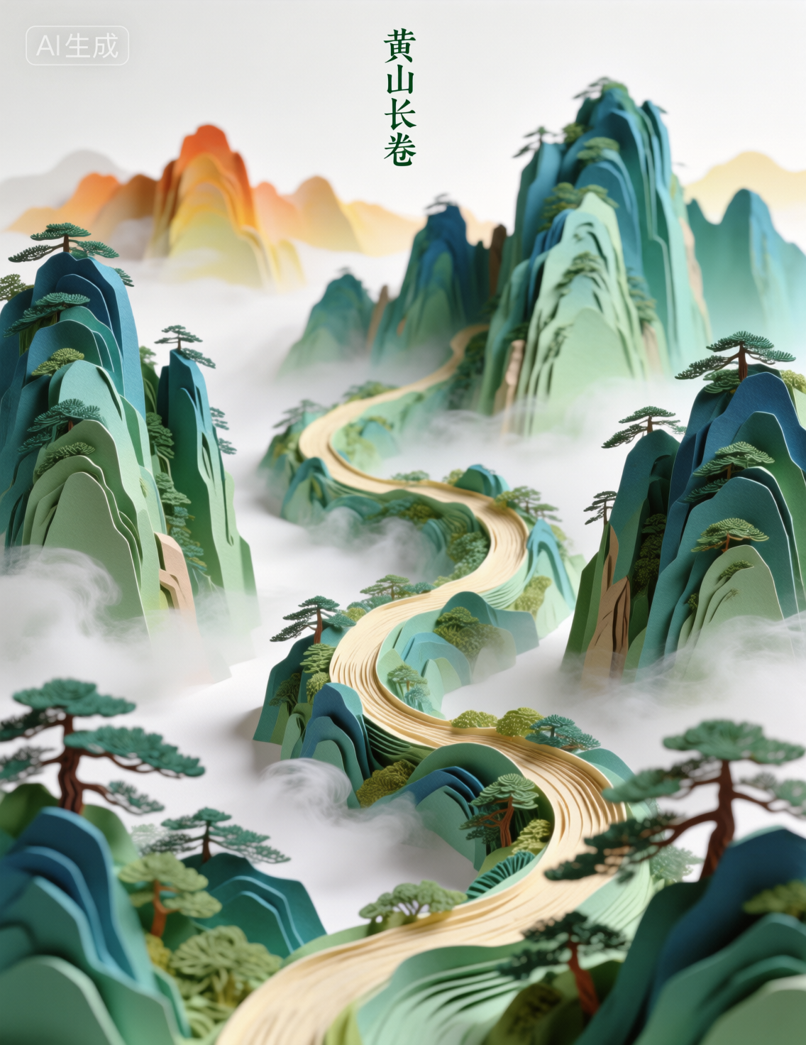 3D Chinese Scroll: Paper Landscape V1.04